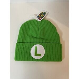 Super Mario Luigi Beanie New with Tags